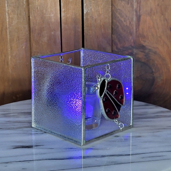Stained Glass Ladybug Candle Holder - Picture 7 of 15
